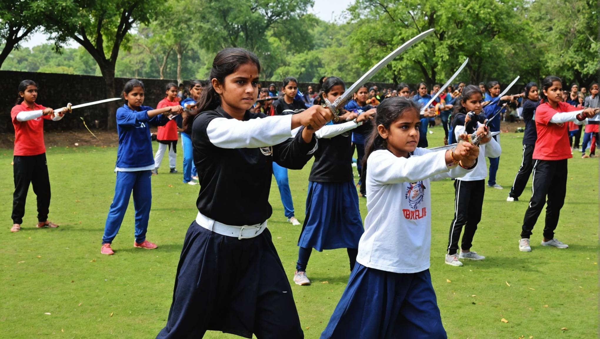 Début de l’entraînement au combat à l’épée pour 101 filles à Indore